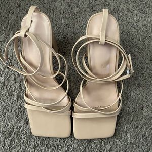 Square toed block heels